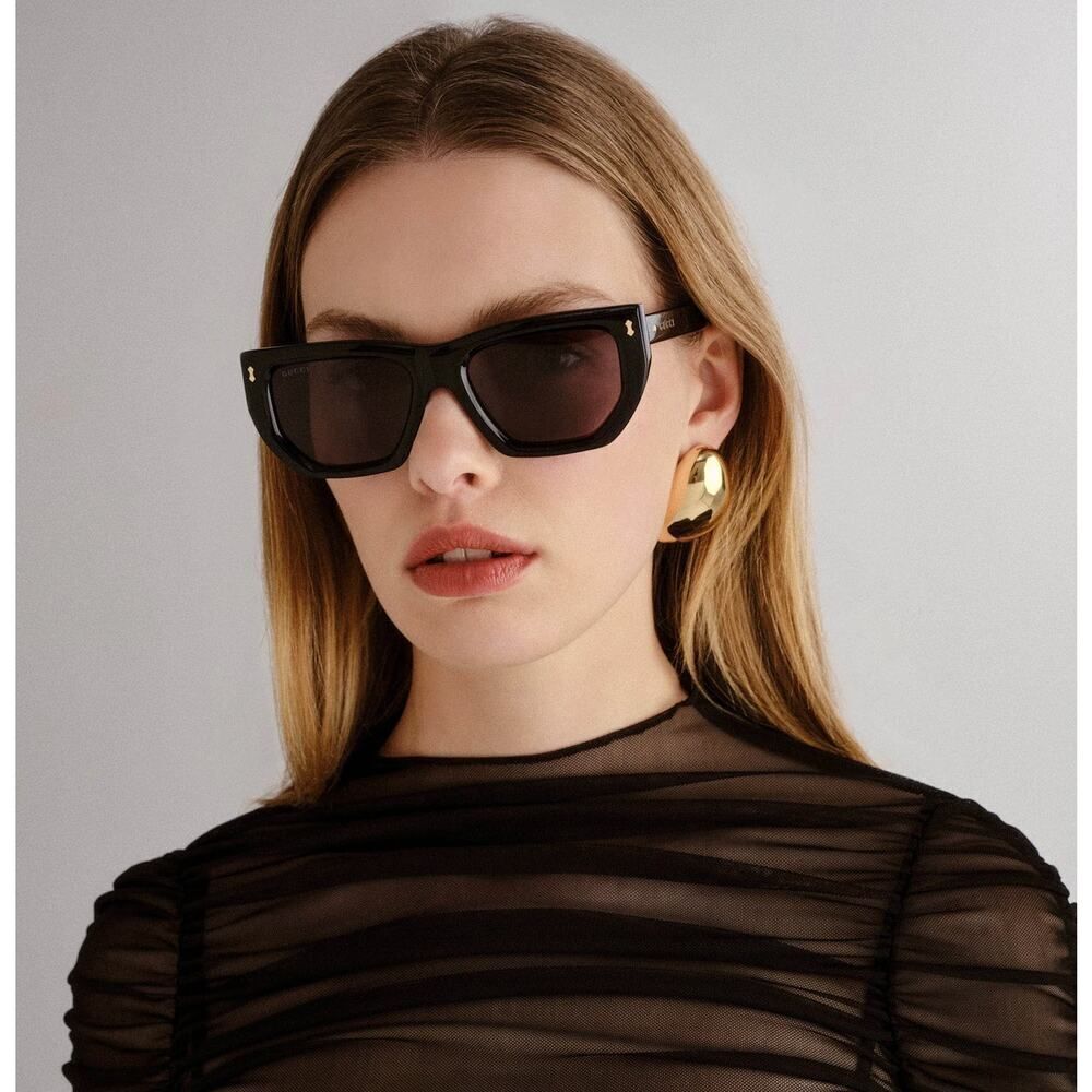 NEW Gucci Sunglasses GG1520 S 001 Black Grey Women Authentic